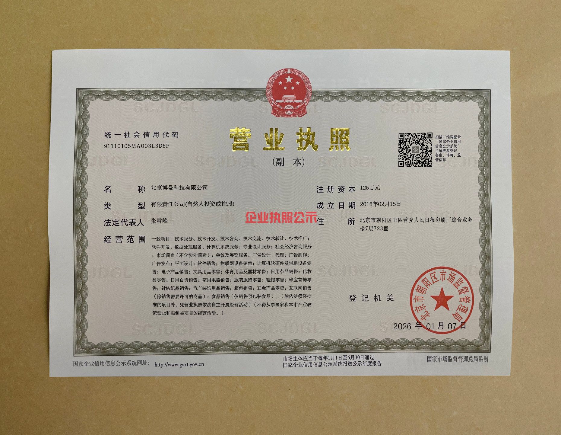 企业执照